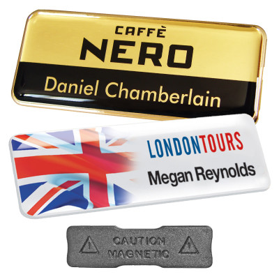 Badge Nominatif Magnétique - Name Badges International - Badges Nominatifs, Badges Personnalisés, Badges Professionnels